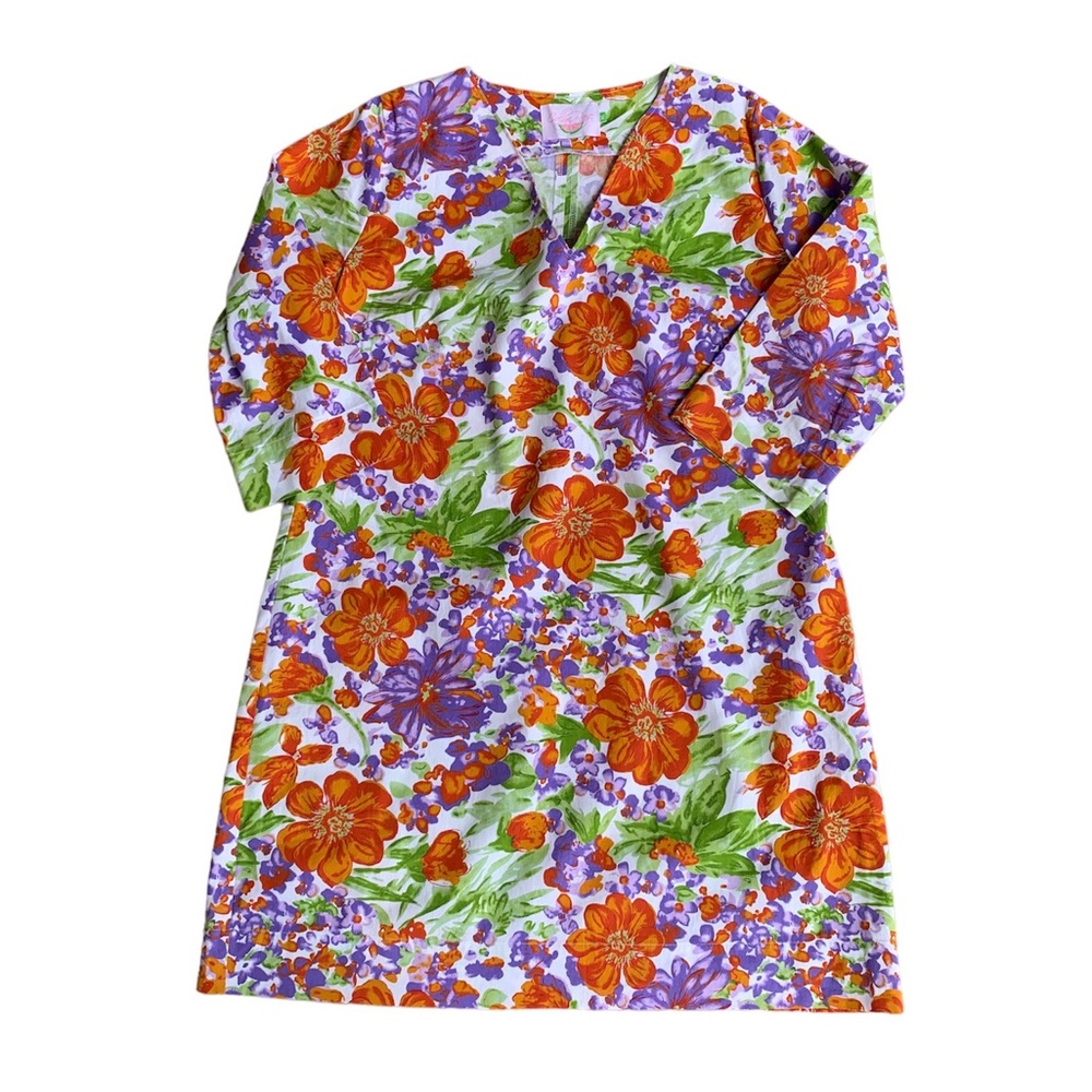 Cotton Raye Floral House Dress Loungewear Bathing Suit Coverup